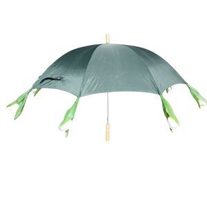 Fleurella Flower Umbrella Green with White Tulips on Ends Bouquet